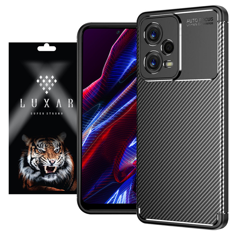 کاور لوکسار مدل Carbon Fiber 2مناسب برای گوشی موبایل شیائومی Poco X5 5G / Redmi Note 12 5G