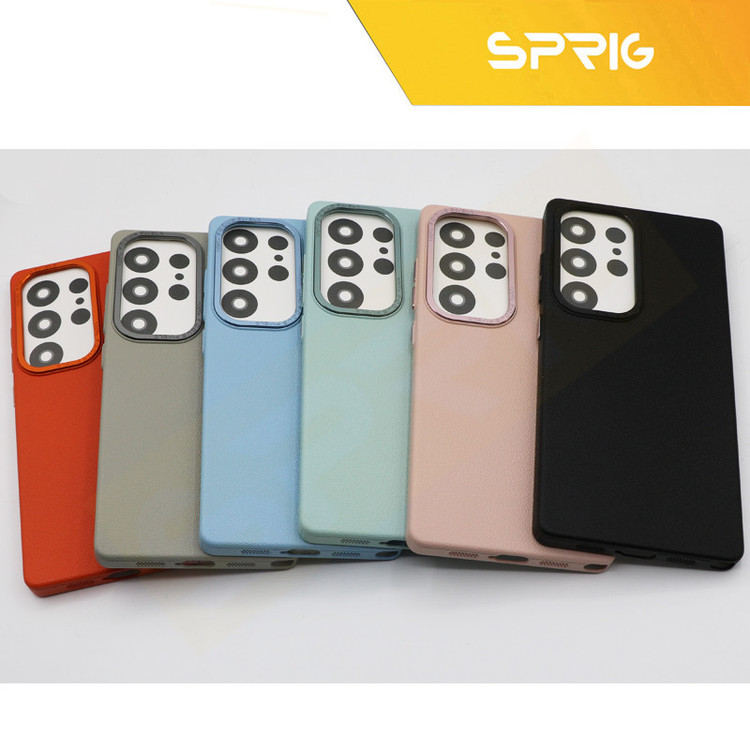 کاور اسپریگ مدل Leather Skin مناسب برای گوشی موبایل سامسونگ Galaxy S25 Ultra