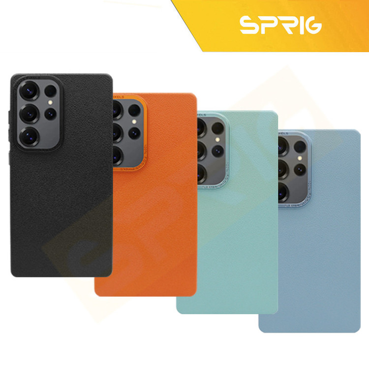 کاور اسپریگ مدل Leather Skin مناسب برای گوشی موبایل سامسونگ Galaxy S25 Ultra