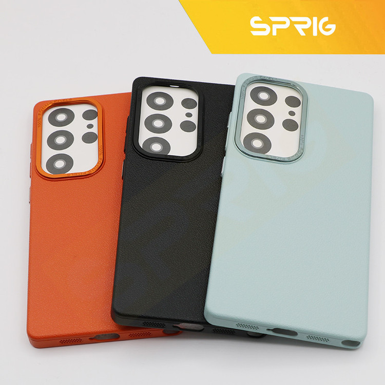 کاور اسپریگ مدل Leather Skin مناسب برای گوشی موبایل سامسونگ Galaxy S25 Ultra