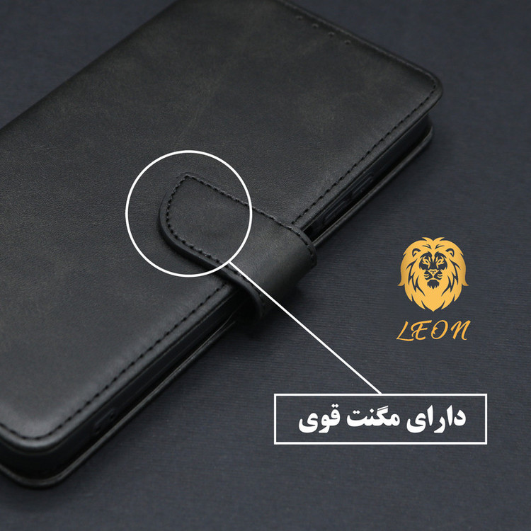 کیف کلاسوری لئون مدل Scusa Oro مناسب برای گوشی موبایل سامسونگ Galaxy A07 به همراه بند آویز