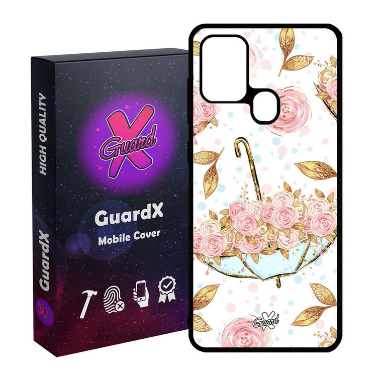 کاور گارد ایکس طرح Flower مدل Glass10107 مناسب برای گوشی موبایل سامسونگ Galaxy A21s