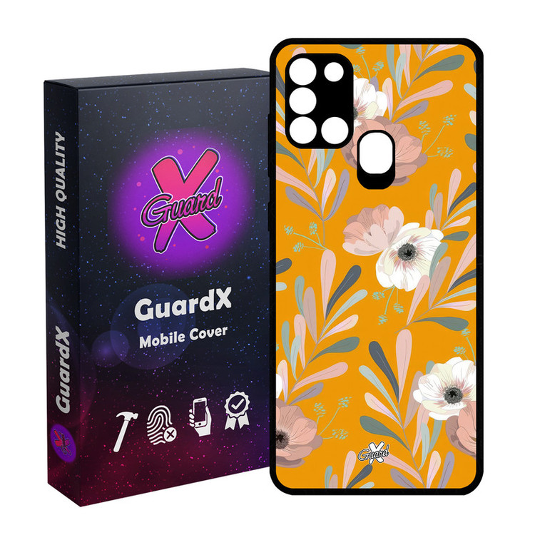 کاور گارد ایکس طرح Flower مدل Glass10647 مناسب برای گوشی موبایل سامسونگ Galaxy A21s