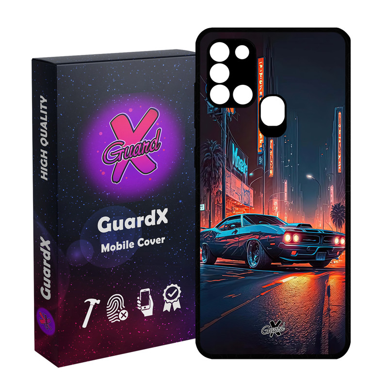 کاور گارد ایکس طرح ماشین مدل Glass10609 مناسب برای گوشی موبایل سامسونگ Galaxy A21s
