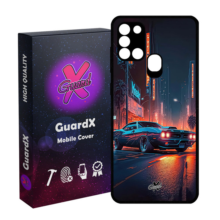 کاور گارد ایکس طرح ماشین مدل Glass10609 مناسب برای گوشی موبایل سامسونگ Galaxy A21s