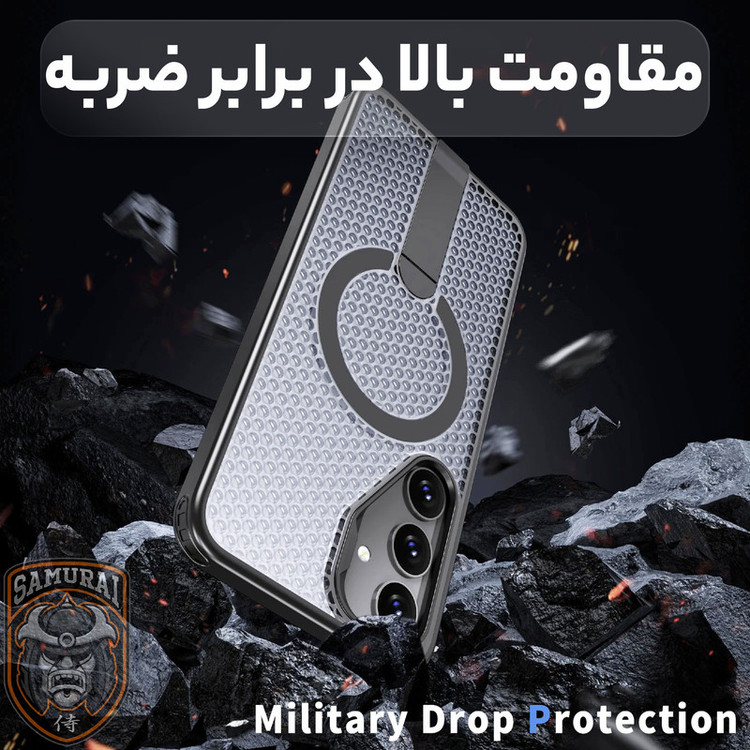 کاور سامورایی مدل Cool Stand مناسب برای گوشی موبایل سامسونگ Galaxy S25 FE