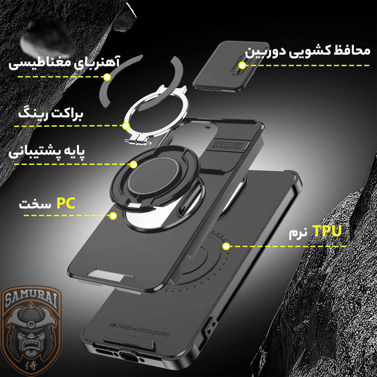 کاور سامورایی مدل Eros مناسب برای گوشی موبایل شیائومی Poco X7 Pro / Redmi Turbo 4