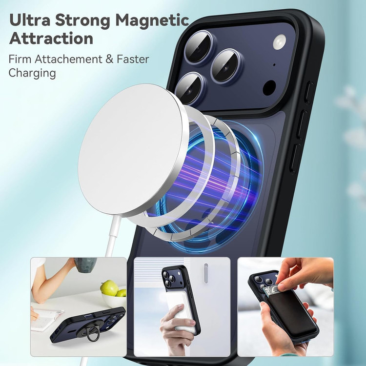 کاور کیس مدل Magsafe-17PROMAX طرح مگ سیف مات مناسب برای گوشی موبایل اپل Iphone 17 Promax