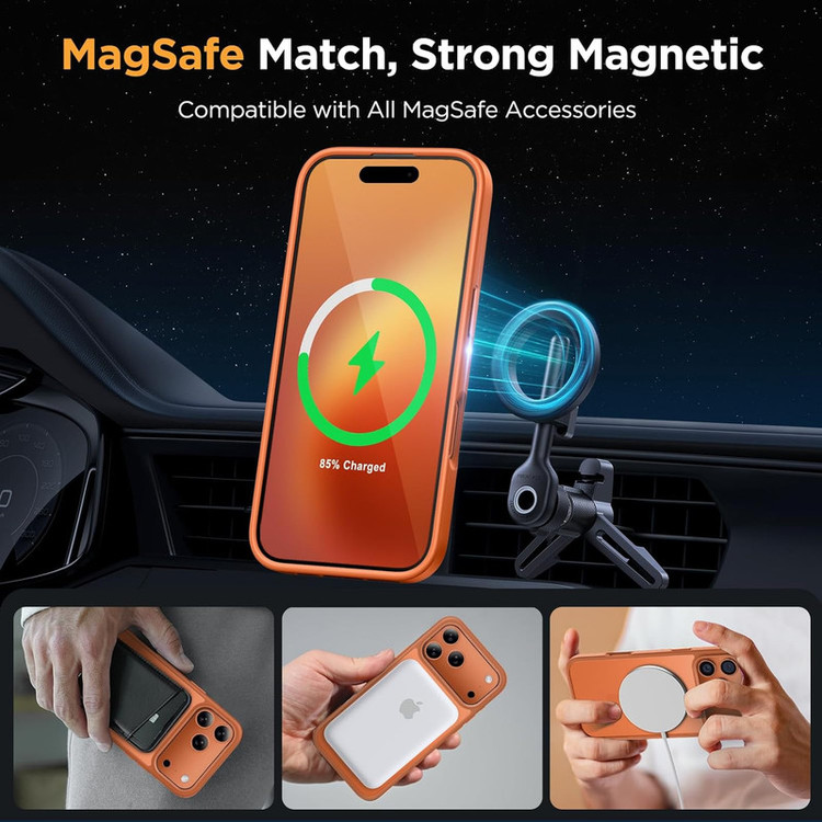کاور کیس مدل Magsafe-17PROMAX طرح مگ سیف مات مناسب برای گوشی موبایل اپل Iphone 17 Promax