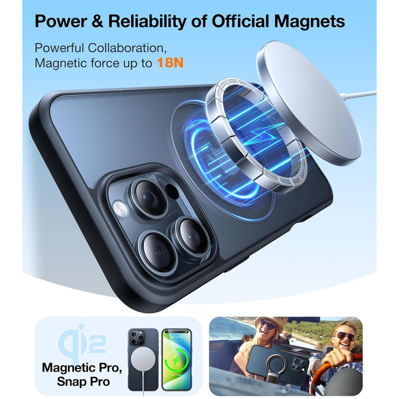 کاور موفی مدل Magsafe_16PROMAX مناسب برای گوشی موبایل اپل iPhone 16 Promax به همراه محافظ لنز دوربین