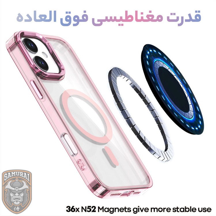 کاور سامورایی مدل Crystal Stand مناسب برای گوشی موبایل اپل iPhone 17