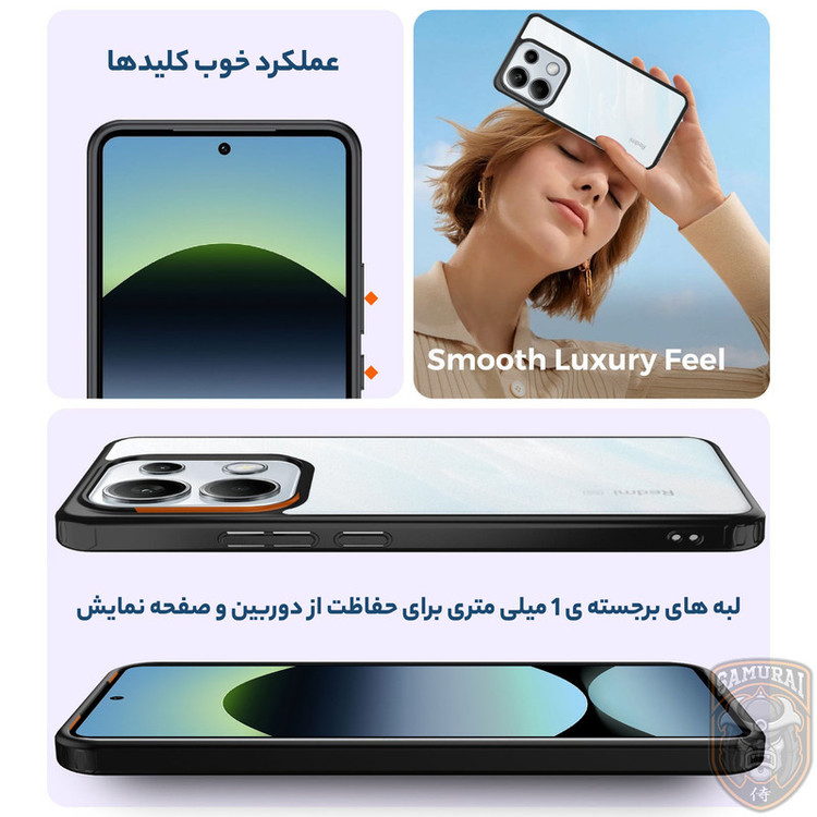کاور سامورایی مدل Specter مناسب برای گوشی موبایل شیائومی Redmi Note 14S 4G