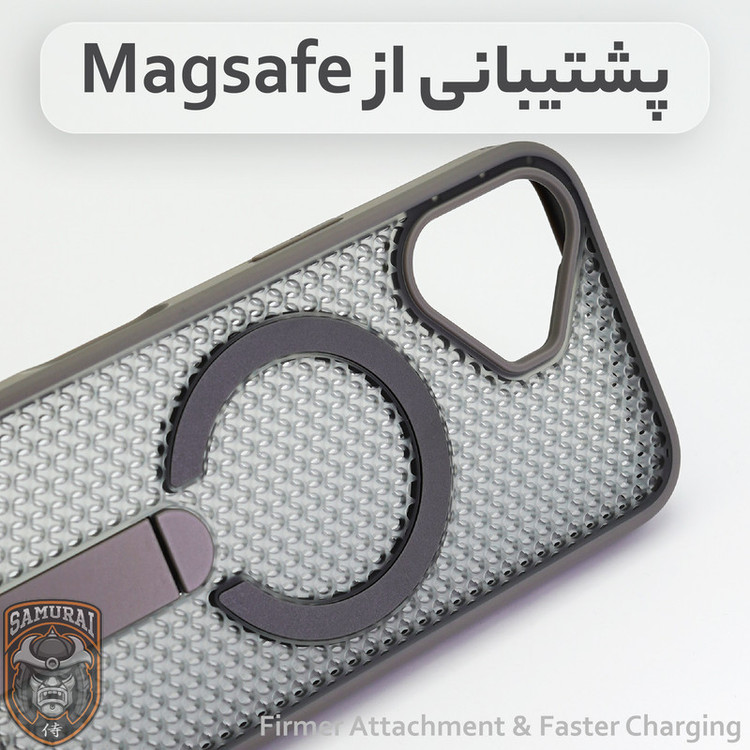 کاور سامورایی مدل Cool Stand مناسب برای گوشی موبایل اپل iPhone 16