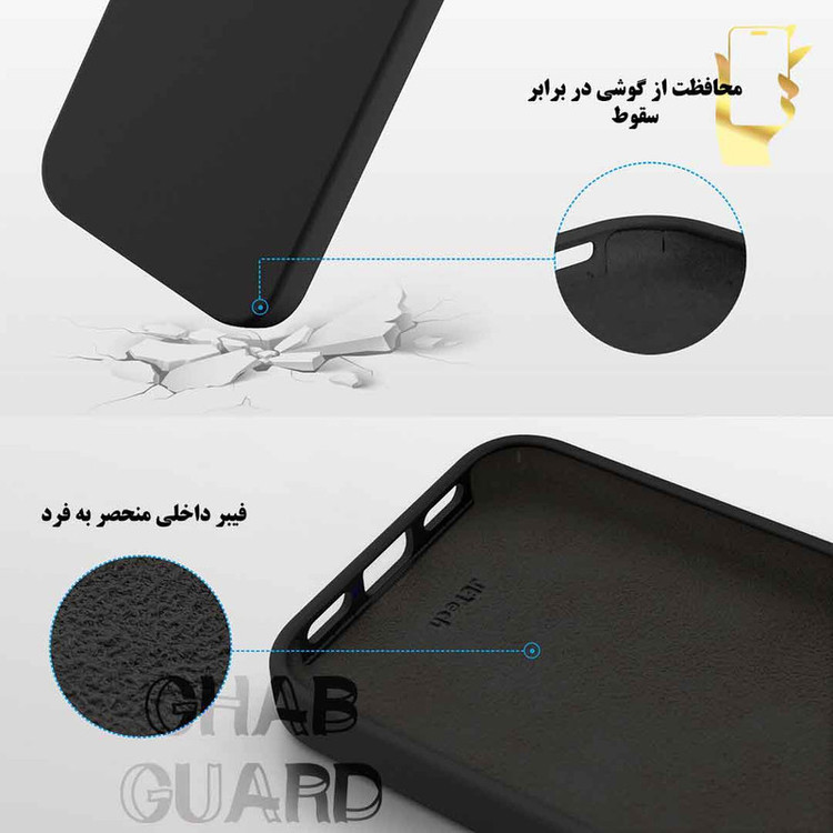 کاور قاب گارد مدل SILICONSUPERD مناسب برای گوشی موبایل اپل iPhone 13 به همراه محافظ صفحه نمایش