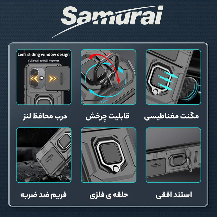 کاور سامورایی مدل Shockproof مناسب برای گوشی موبایل آنر 400