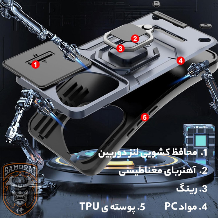 کاور سامورایی مدل Shockproof مناسب برای گوشی موبایل آنر 400