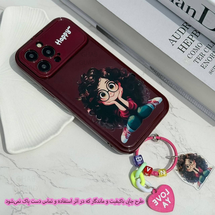 کاور قاب گارد مدل UTRI مناسب برای گوشی موبایل اپل iPhone 16 به همراه بند آویز