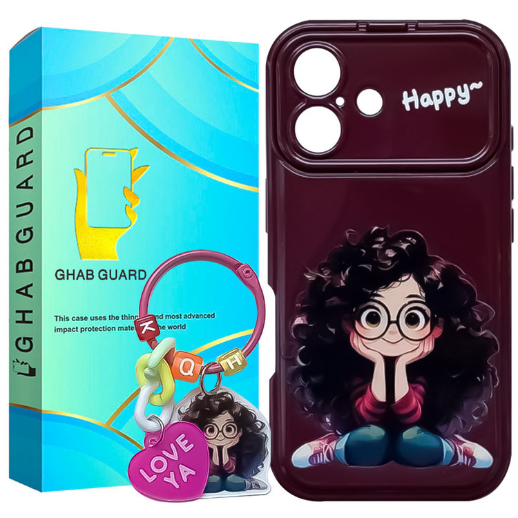 کاور قاب گارد مدل UTRI مناسب برای گوشی موبایل اپل iPhone 16 به همراه بند آویز