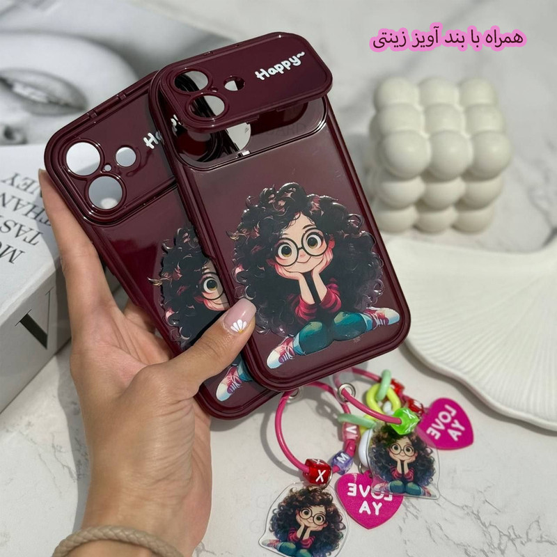 کاور قاب گارد مدل UTRI مناسب برای گوشی موبایل اپل iPhone 16 به همراه بند آویز