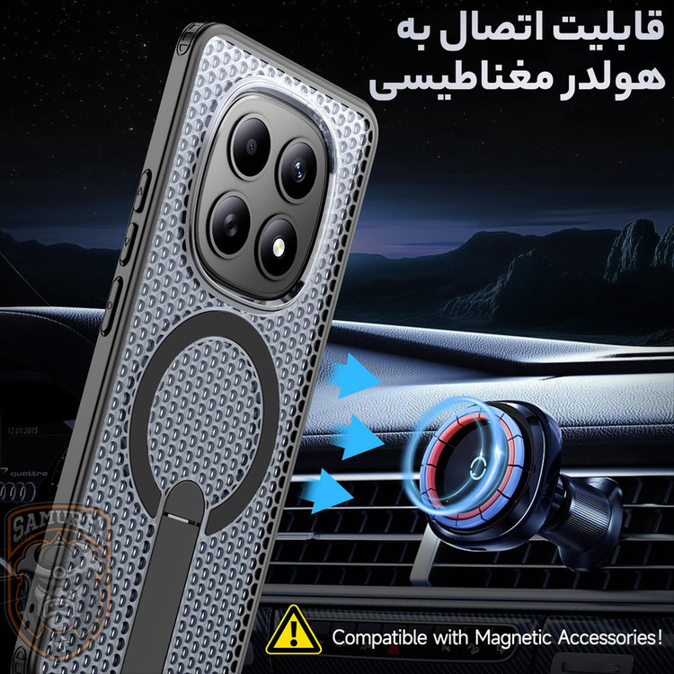 کاور سامورایی مدل Cool Stand مناسب برای گوشی موبایل شیائومی Redmi Note 15 Pro 4G