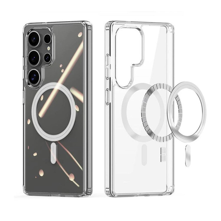 کاور هاپلایت مدل MagSafe Clear HL مناسب برای گوشی موبایل سامسونگ Galaxy S24 Ultra به همراه محافظ صفحه نمایش گوشی و محافظ لنز دوربین