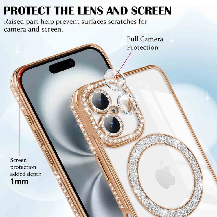کاور قاب کام مدل NGSHI طرح نگین دار مناسب برای گوشی موبایل اپل iPhone 17 Pro Max