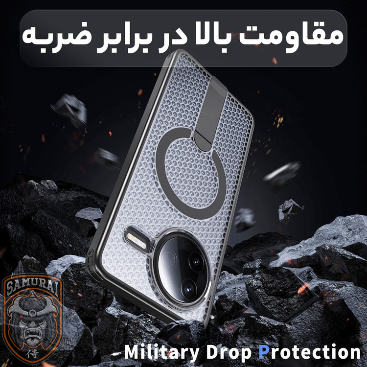 کاور سامورایی مدل Cool Stand مناسب برای گوشی موبایل شیائومی Poco F7 Pro / شیائومی Poco F7 Ultra