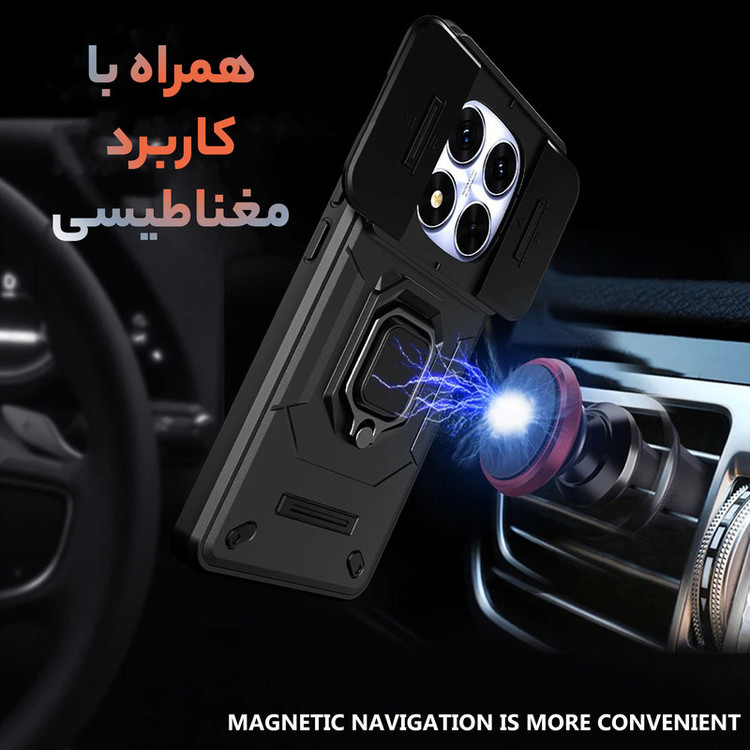 کاور سامورایی مدل Shockproof مناسب برای گوشی موبایل شیائومی Redmi Note 15 4G / Redmi Note 15 5G / Poco M8 5G