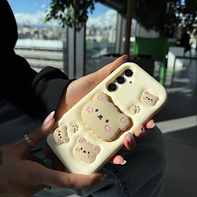 کاورعروسکی سیلیکونی مدل تدی مناسب برای گوشی موبایل سامسونگ Galaxy s24 ultra