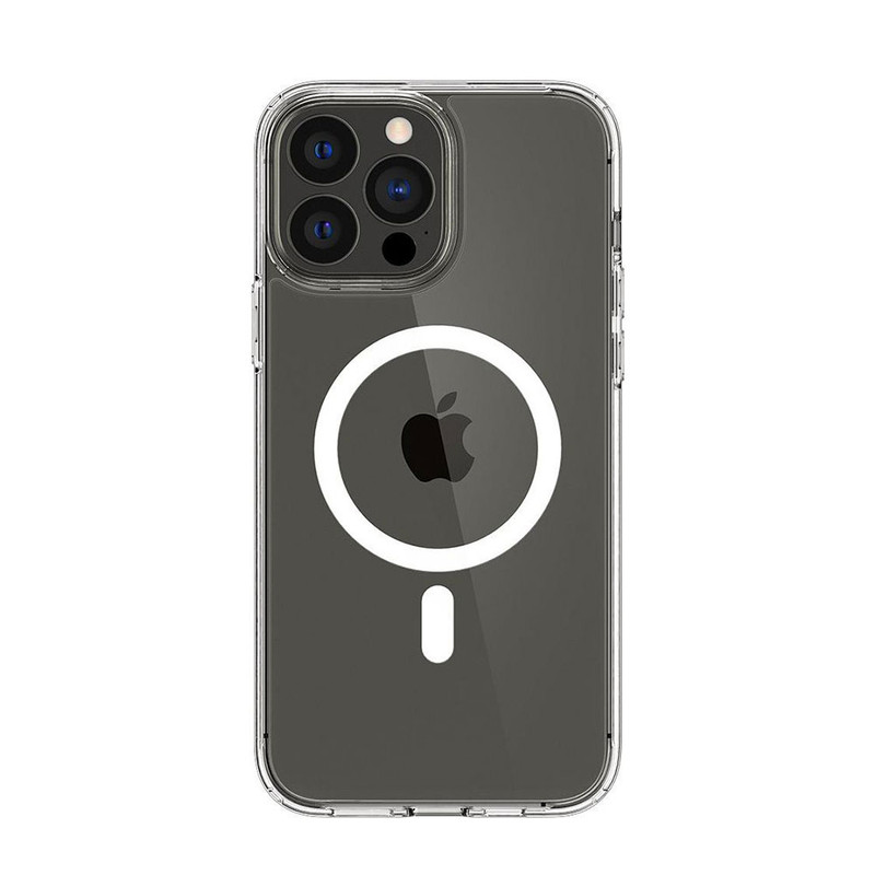 کاور اسپیگن مدل ultra hybrid clear magsafe مناسب برای گوشی موبایل اپل iphone 15promax