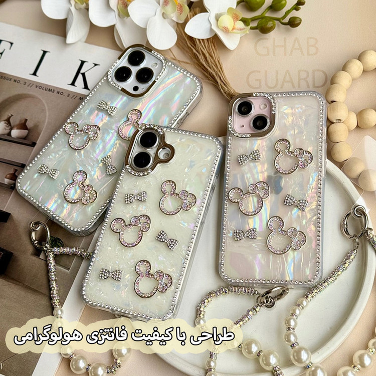 کاور قاب گارد مدل MICDG مناسب برای گوشی موبایل اپل iPhone 15 Pro به همراه آویز