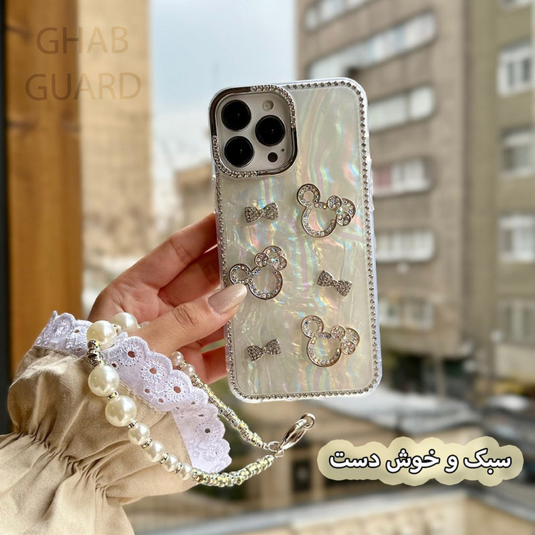 کاور قاب گارد مدل MICDG مناسب برای گوشی موبایل اپل iPhone 15 Pro به همراه آویز