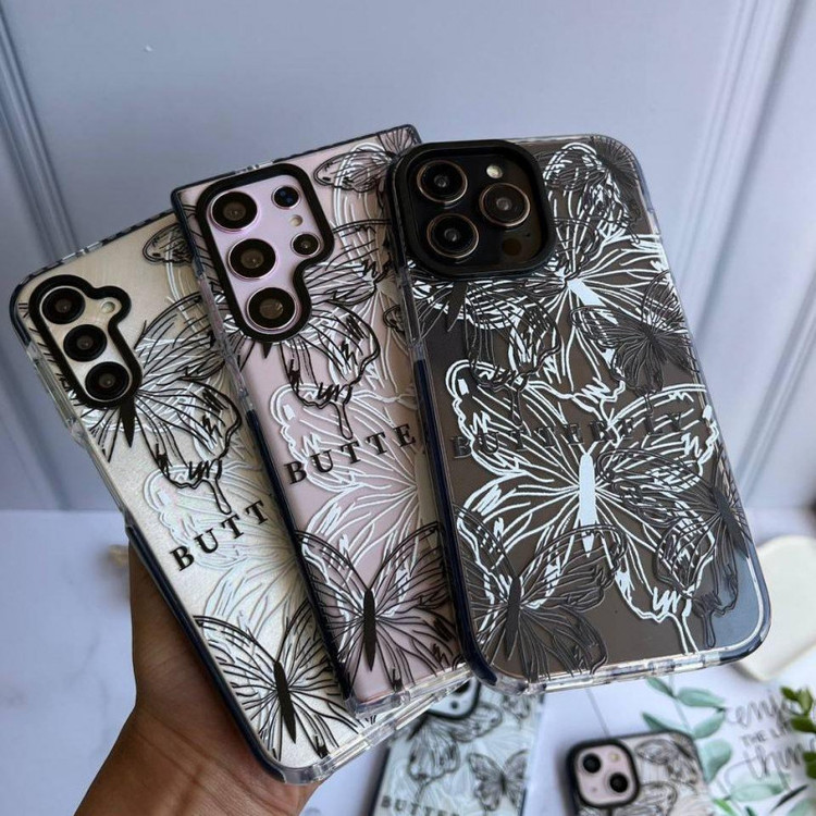 کاور مدل شفاف طرح پروانه مناسب برای گوشی موبایل اپل iPhone 11 Pro Max
