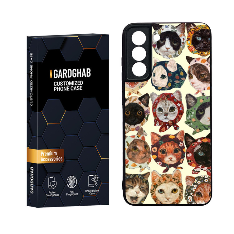 کاور گارد قاب مدل دور ژله ای پشت گلس فانتزی مناسب برای گوشی موبایل سامسونگ Galaxy S21 FE
