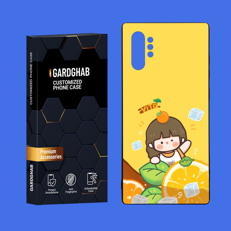 کاور گارد قاب مدل دورژله ای پشت گلس دخترانه مناسب برای گوشی موبایل سامسونگ Galaxy Note 10 Plus