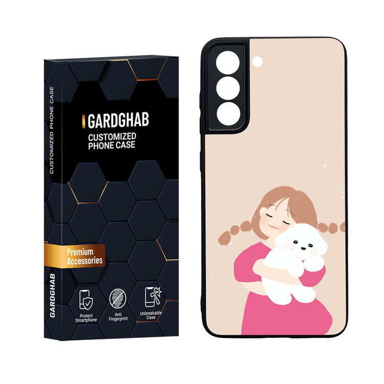 کاور گارد قاب مدل دور ژله ای پشت گلس دخترانه مناسب برای گوشی موبایل سامسونگ Galaxy S21 FE
