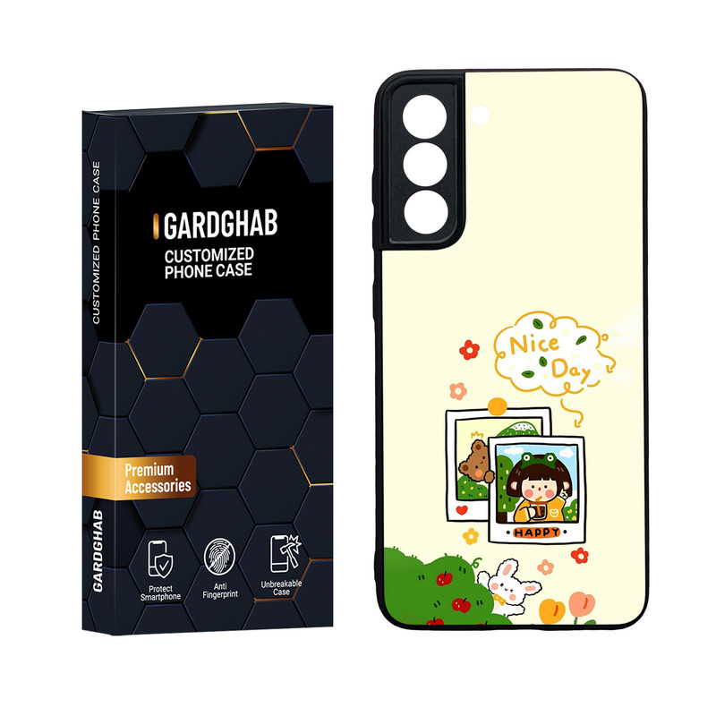 کاور گارد قاب مدل دور ژله ای پشت گلس دخترانه مناسب برای گوشی موبایل سامسونگ Galaxy S21 FE
