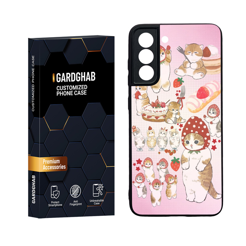 کاور گارد قاب مدل دور ژله ای پشت گلس فانتزی مناسب برای گوشی موبایل سامسونگ Galaxy S21 FE