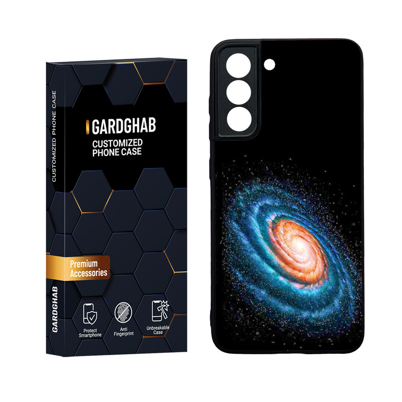 کاور گارد قاب مدل دور ژله ای پشت گلس کهکشان مناسب برای گوشی موبایل سامسونگ Galaxy S21 FE