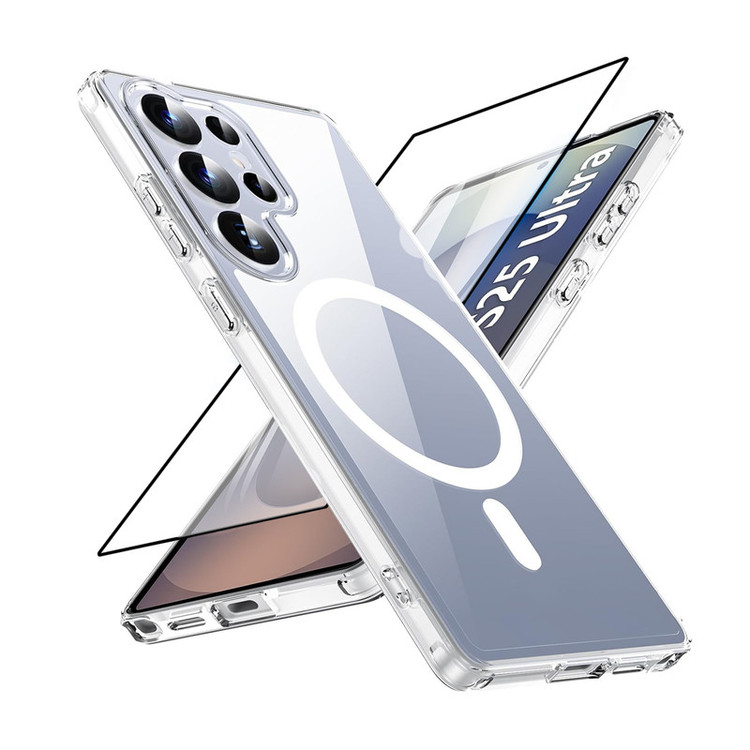 کاور آلتیمیت شیلد مدل TPR Magsafe GLS مناسب برای گوشی موبایل سامسونگ Galaxy S25 Ultra به همراه محافظ صفحه نمایش گوشی