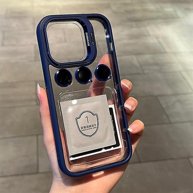 کاور مدل STAND مناسب برای گوشی موبایل اپل iphone 15 pro max به همراه محافظ لنز