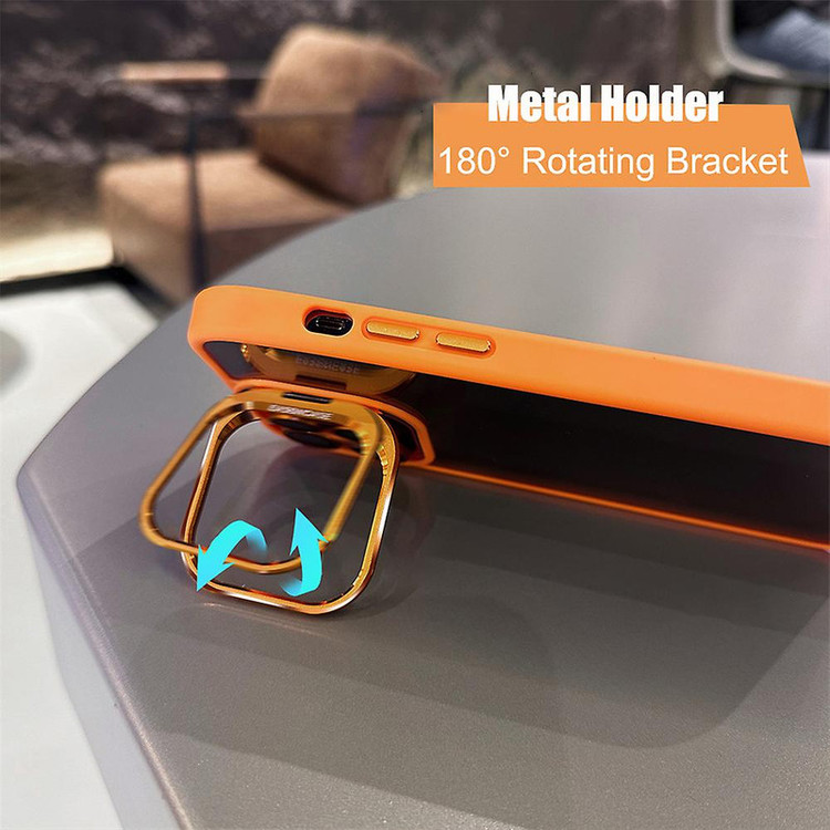 کاور مدل STAND مناسب برای گوشی موبایل اپل iphone 15 pro max به همراه محافظ لنز