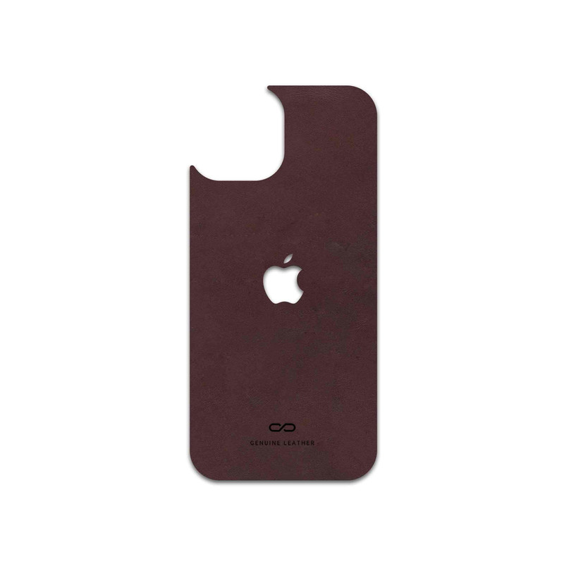 برچسب پوششی ماهوت مدل Matte-Dark-Brown-Leather مناسب برای گوشی موبایل اپل iPhone 15
