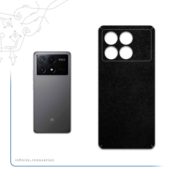 برچسب پوششی ماهوت مدل Black-Chamois-Leather مناسب برای گوشی موبایل شیائومی Poco X6 Pro