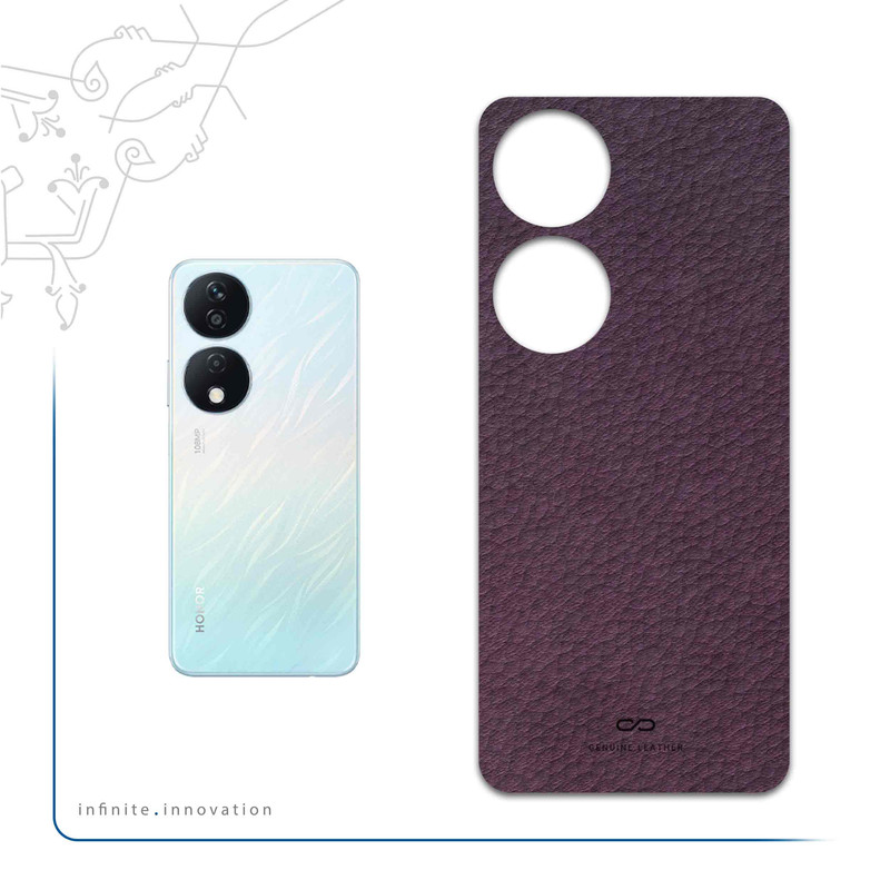 برچسب پوششی ماهوت مدل Purple-Leather مناسب برای گوشی موبایل آنر X7b