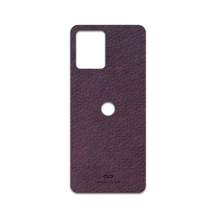 برچسب پوششی ماهوت مدل Purple-Leather مناسب برای گوشی موبایل موتورولا Moto G54