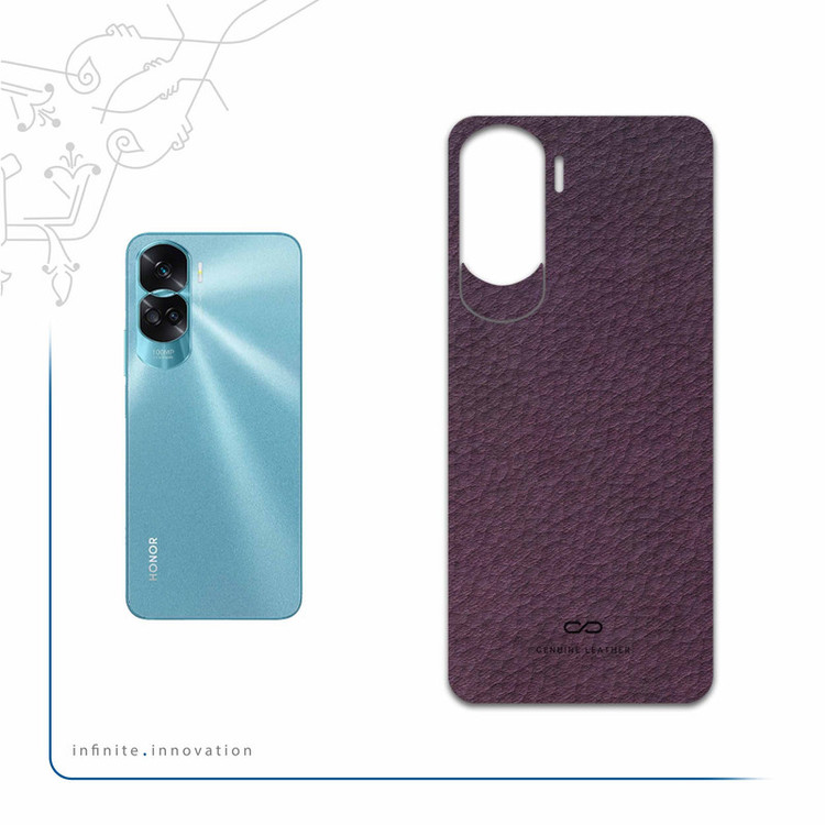 برچسب پوششی ماهوت مدل Purple-Leather مناسب برای گوشی موبایل آنر 90 Lite