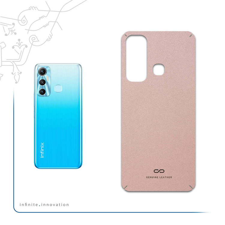 برچسب پوششی ماهوت مدل Rose-Gold-Leather مناسب برای گوشی موبایل اینفینیکس Hot 11