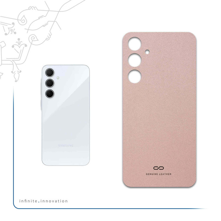 برچسب پوششی ماهوت مدل Rose-Gold-Leather مناسب برای گوشی موبایل سامسونگ Galaxy A55