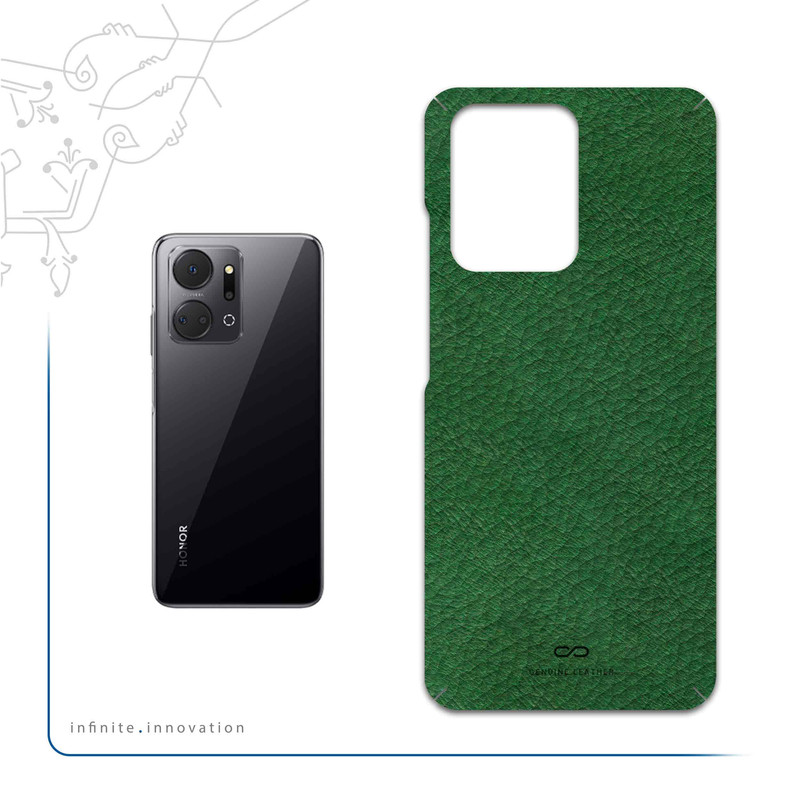 برچسب پوششی ماهوت مدل Green-Leather مناسب برای گوشی موبایل آنر X7a